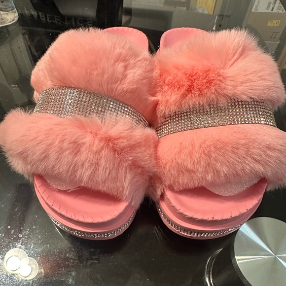 Custom Bling Pink Slippers - Picture 4 of 5